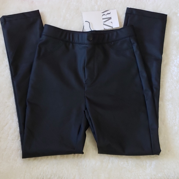 👖 NWT Zara Girls Rubberized Kids Leggings - Picture 3 of 7
